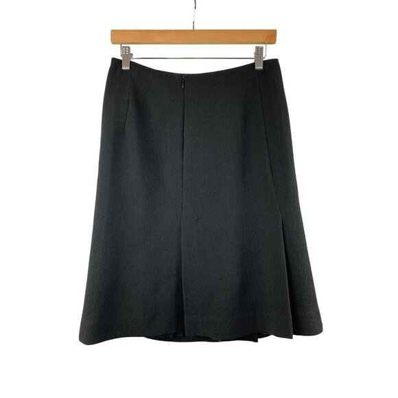 Rickie Freeman Teri Jon Black Wool Skirt Womens Size 6 - Picture 2 of 5